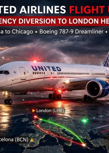 United Airlines Flight UA770 Declares Emergency, Diverts to London