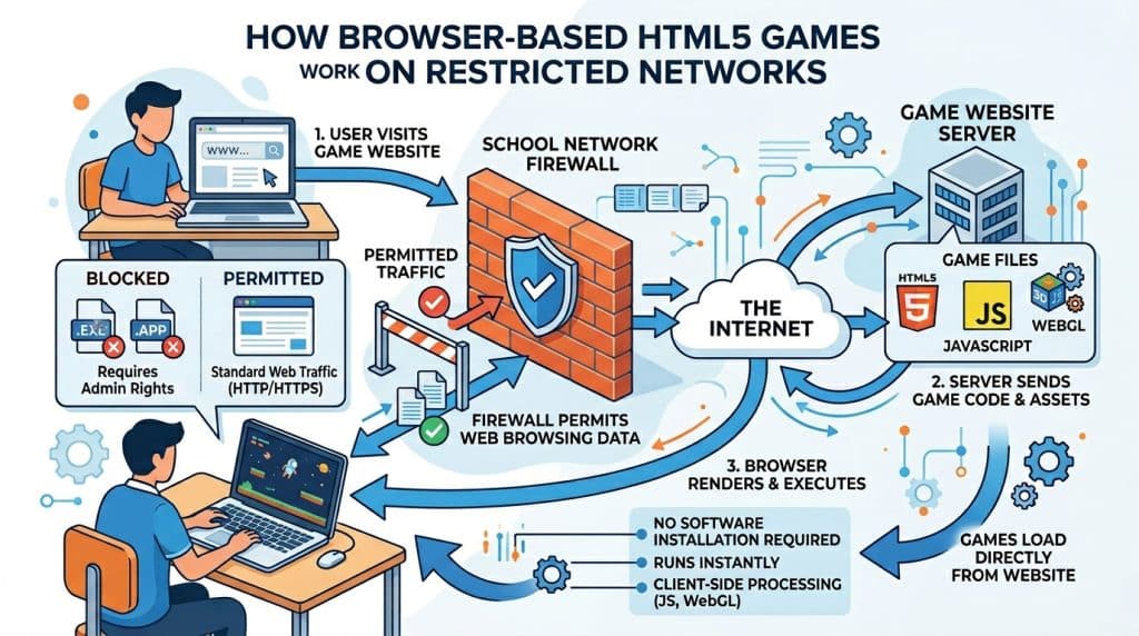 How Do Unblocked Games Work on Restricted Networks